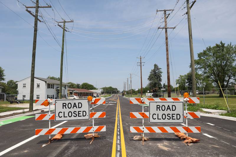 Hobbie Avenue nears completion in Kankakee on Monday. The long-awaited reopening of the road will occur following the Juneteenth Parade on Saturday, June 21, 2025.