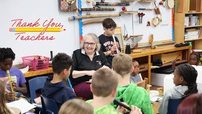 Pat Gordon uses stories to help young students learn about music 