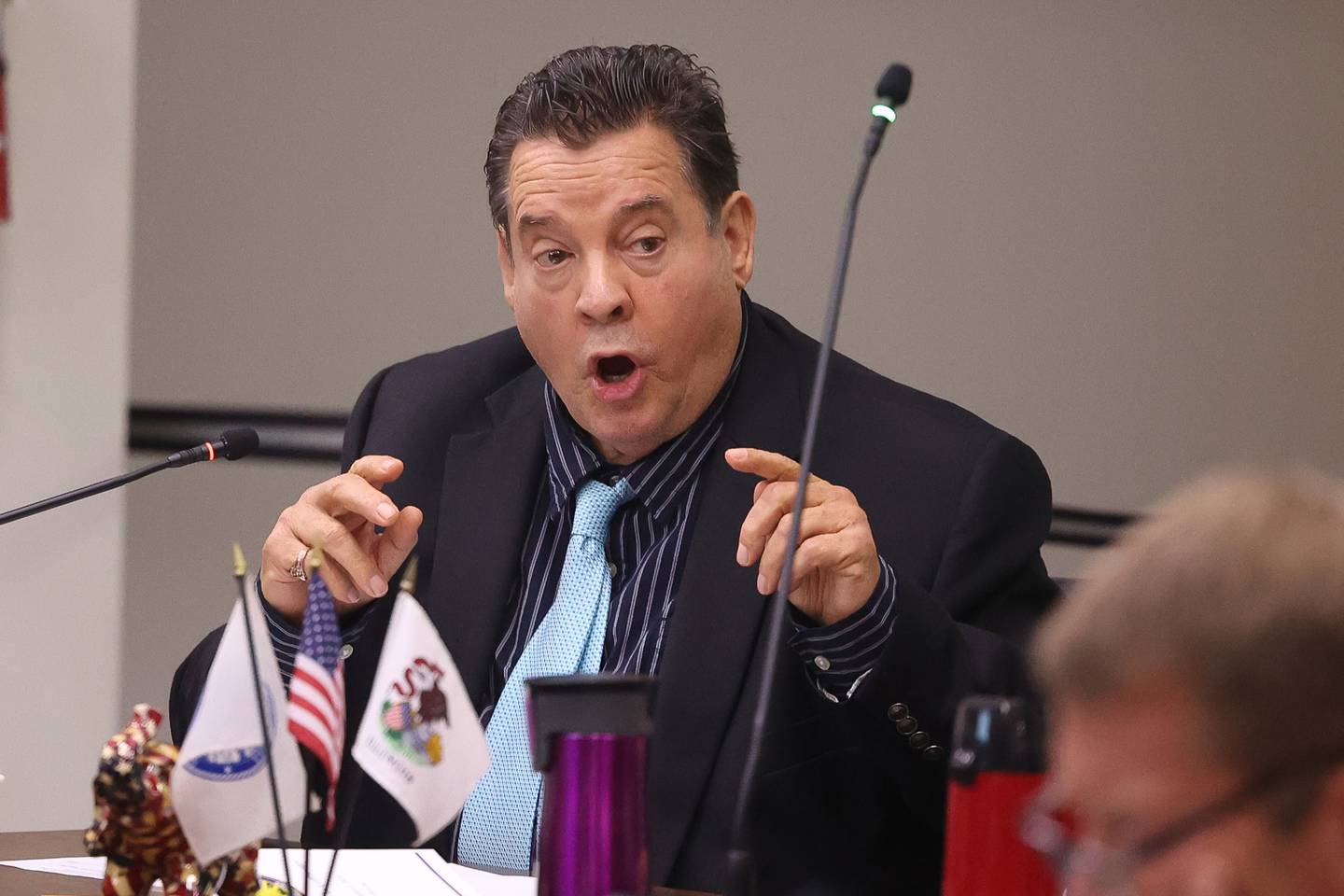Will County Republican Leader Steve Balich expresses his frustration on handing of the proposed Will County Board Rules at the Will County Board Meeting on Monday, Dec. 2, 2024 in Joliet.