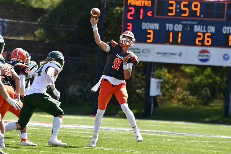 Carroll University's Josh Raby, a Dundee-Crown graduate, throws the ball during a game this season.