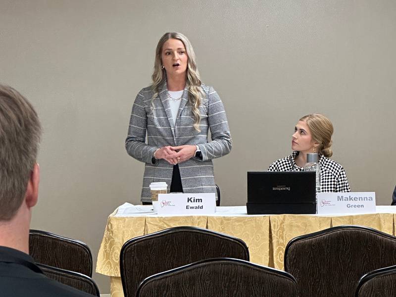 Kim Ewald, of the Lee County Farm Bureau, represented the county in the Illinois Farm Bureau Young Leaders State Discussion Meet competition at the 2024 Illinois Farm Bureau Annual Meeting.