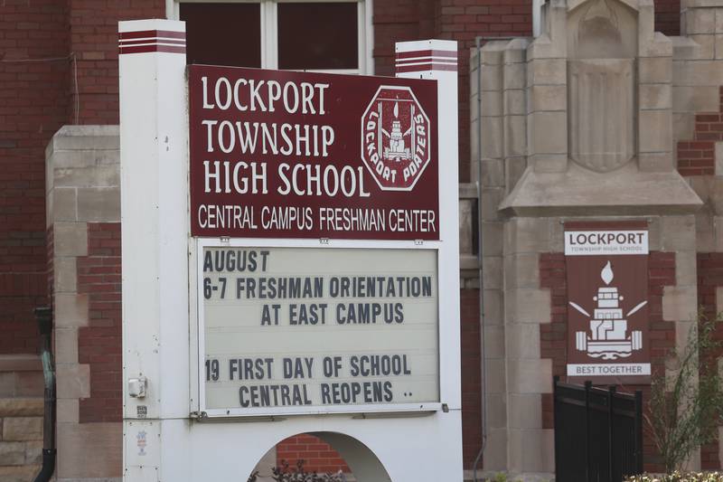 Students return to Lockport Township High School Central Campus for the first day of the new school year on Monday, August 19, 2024.