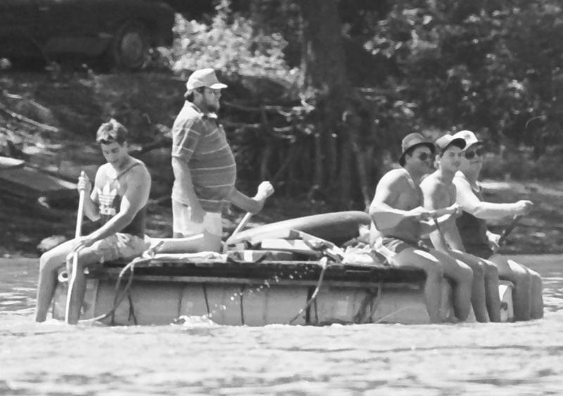 The Anything That Floats races were held from 1978-1986 each year in Peru. Contestants received a free case of Old Style beer upon entering. The rules were simple. To enter, participants needed to build a raft less than 50 feet in length and each person had to have a life jacket on board whether you wore it or not. A rope had to be attached to the raft for towing. Rafts were made from styrofoam, inter tubes or barrels. A minimum of two paddles were required on the float. Rafts were launched at the Starved Rock Boat Ramp and finished at the Peru boat launch area. Overtime, the event grew and got to big and out of control that organizers had to scrap it. This photo was found in the La Salle NewsTribune archives.