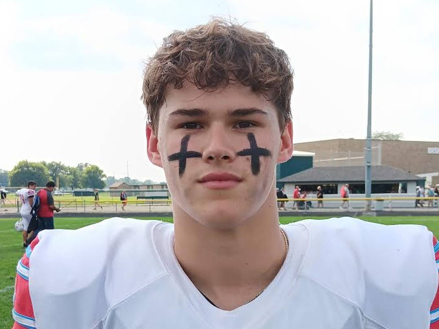 Marian Central Catholic's Cale McThenia threw six touchdown passes in the Hurricanes 40-0 victory over Bishop McNamara Saturday.