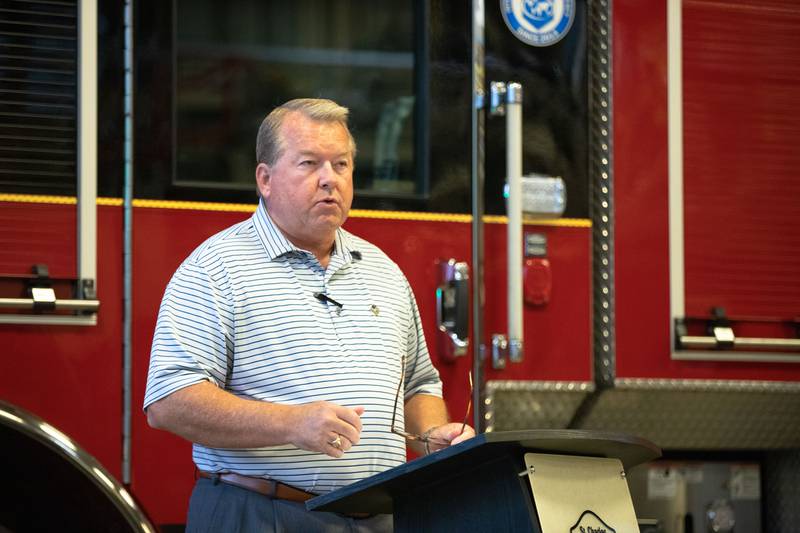 State Sen. Don DeWitte speaks during the 9/11 Remembrance Ceremony at Fire Station #1 on Sept. 11, 2022.