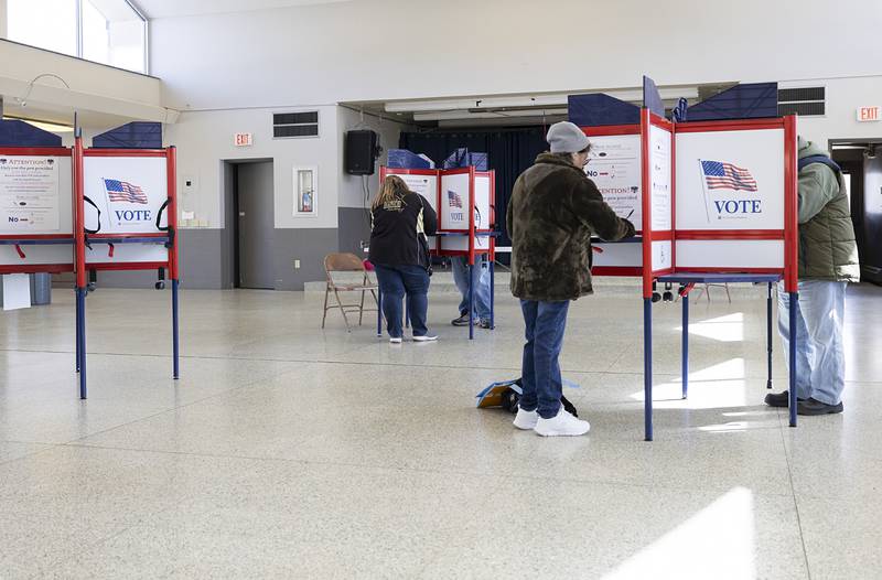 Primary voting is often slow as seen Tuesday, March 19, 2024 at the Rock Falls Community Center.