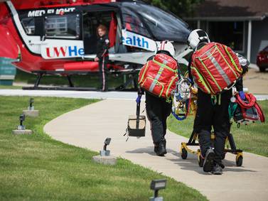 Man seriously injured when horse falls on him near Harvard