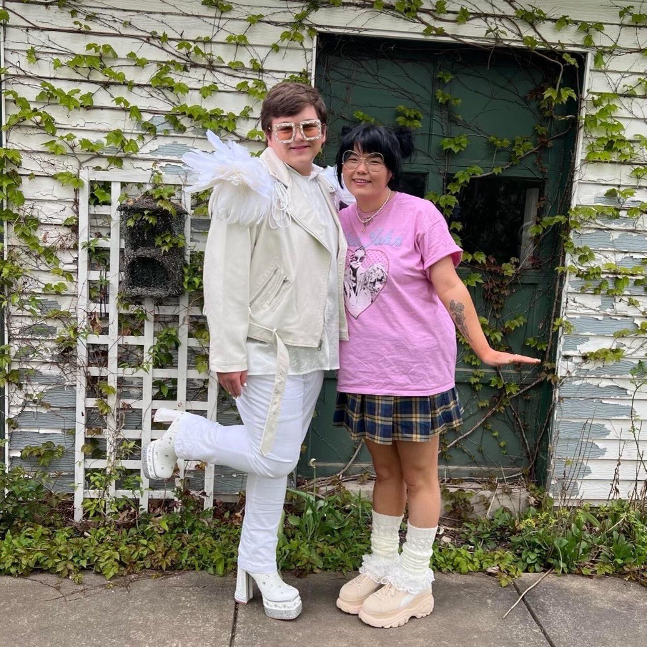 Max Wertz and his sister Abbi O'Malley pose prior to the La Salle-Peru High School prom.