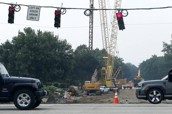 New Randall Road lane closures in Lake in the Hills