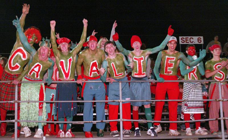 La Salle-Peru superfans cheer on the Cavaliers in 2002 at King Field.