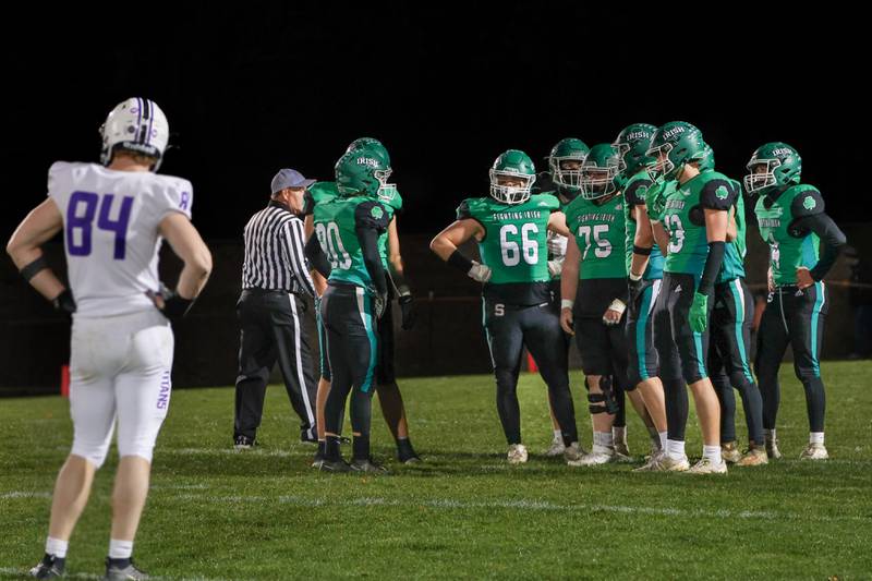 Seneca gathers to discuss game on Friday, November 1, 2024 at Seneca High School in Seneca.
