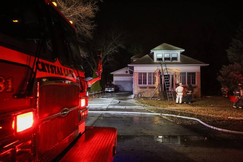 A house fire early Sunday morning in Crystal Lake left one person dead and sent another to the hospital, leaving the home uninhabitable, officials said.
