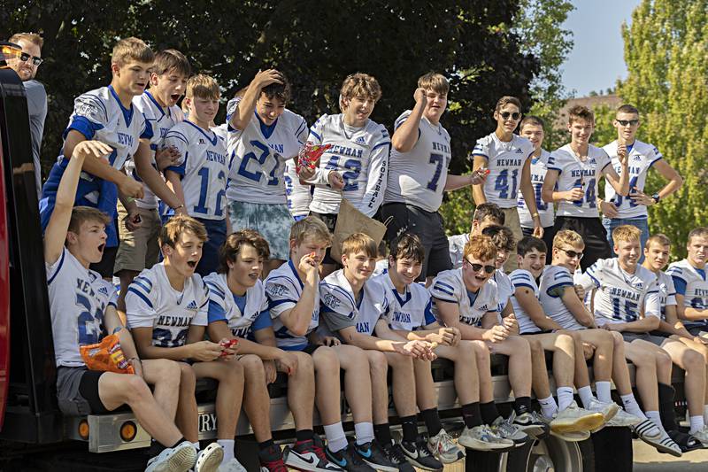 Newman footballers will take on Bureau Valley Friday, Sept. 29, 2023 during the homecoming game.