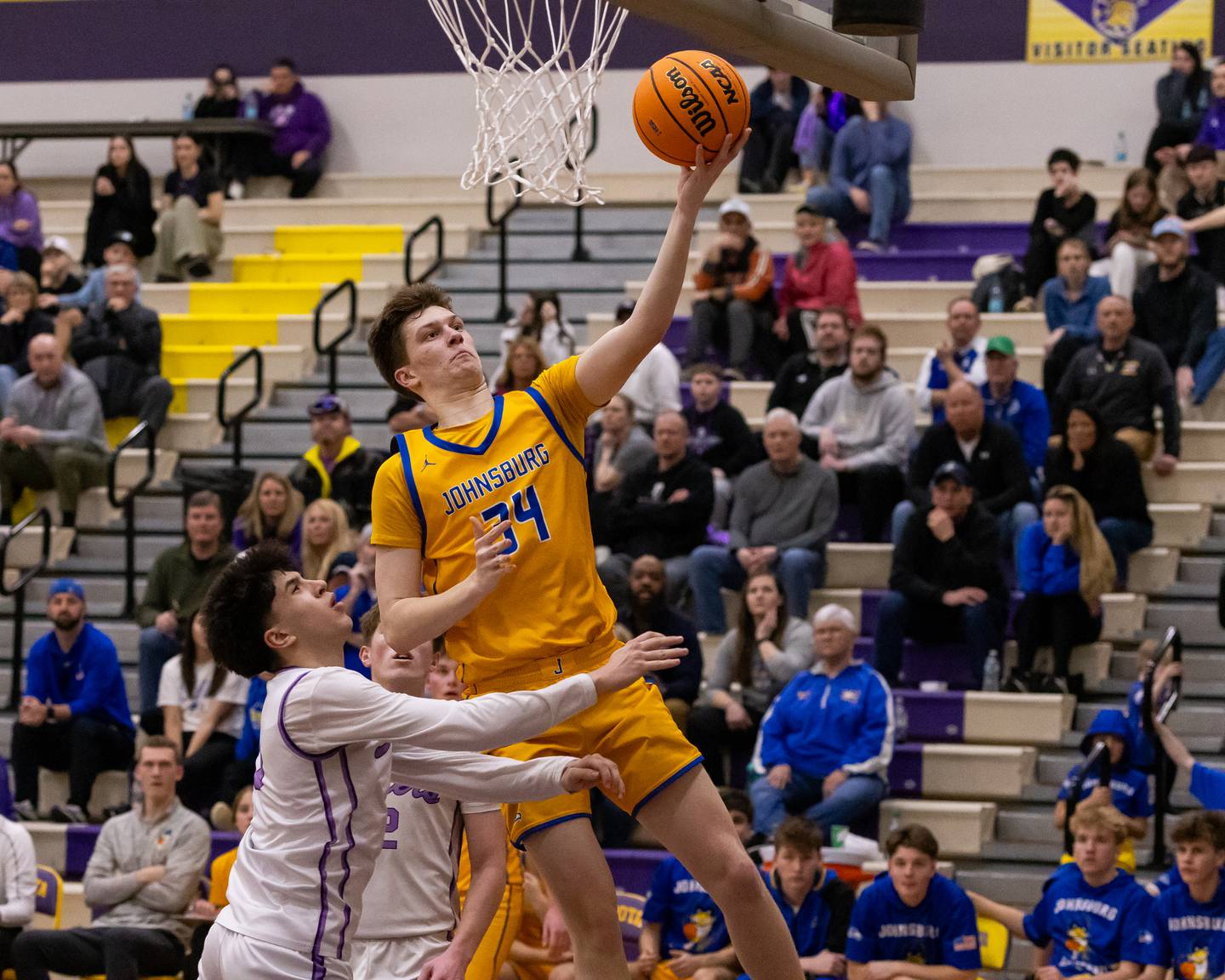 Danny Loud makes a layup against Rockford Lutheran during the IHSA 2A Sectional Championship game on March 6, 2026 at Mendota High School.