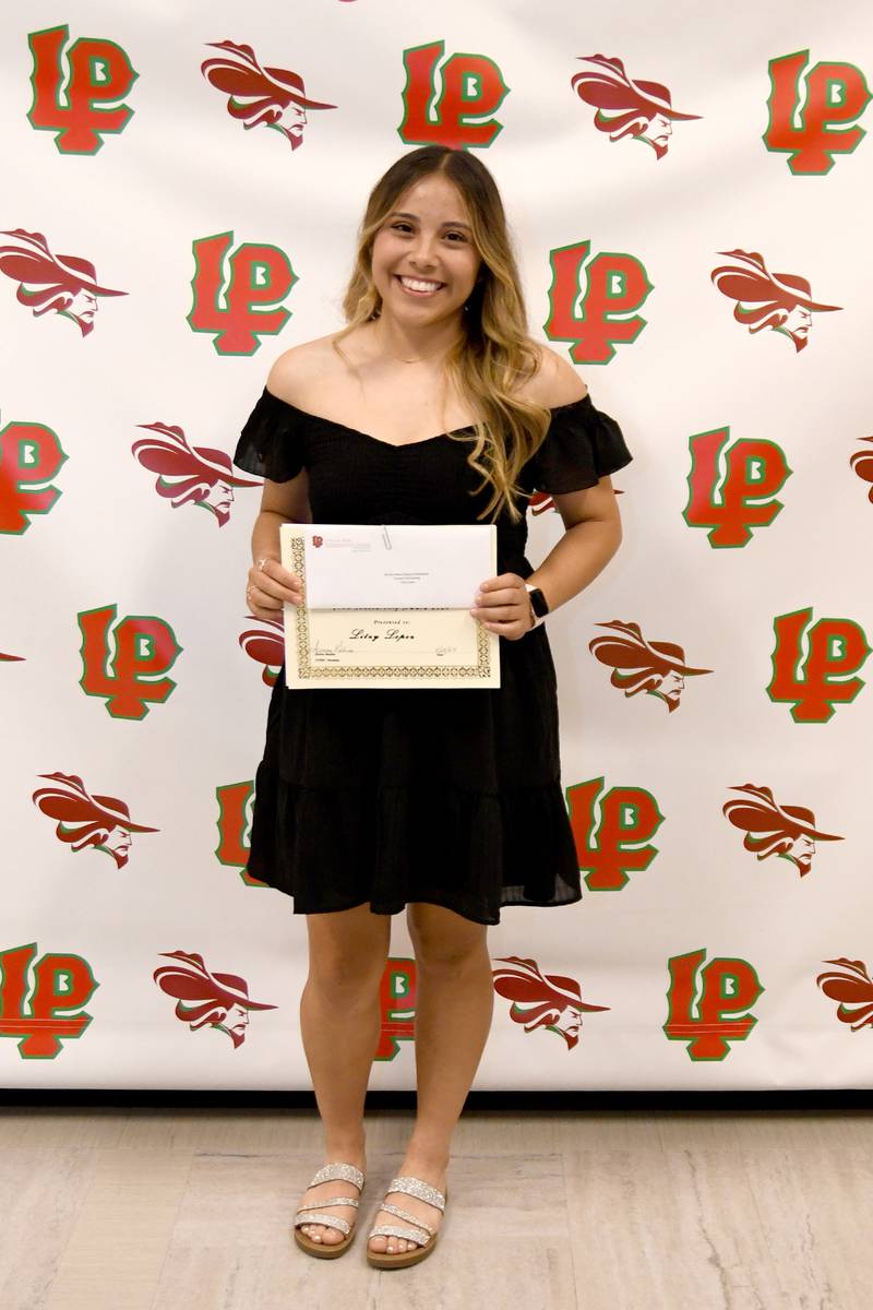 Litzy Lopez received the $500 Illinois Valley Hispanic Partnership Council Scholarship, which is awarded to Hispanic students who wish to further education beyond high school.