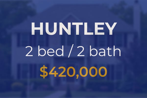 Sale closed in Huntley: $420,000 for a two-bedroom house