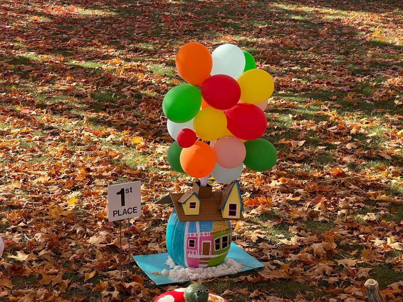 Maya Sjurset's pumpkin, seen here on Oct. 25, 2024, was awarded first place for the 12-17 happy and fancy category in this year's Sycamore Pumpkin Festival pumpkin contest.
