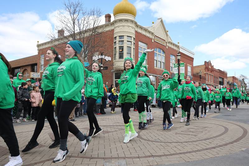 Keigher Irish Dancers performs along the Plainfield Hometown Irish Parade on Sunday, March 17, 2024 in Plainfield.