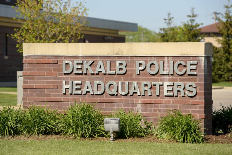 DeKalb Police Headquarters along Lincoln Highway (Route 38) in DeKalb, IL