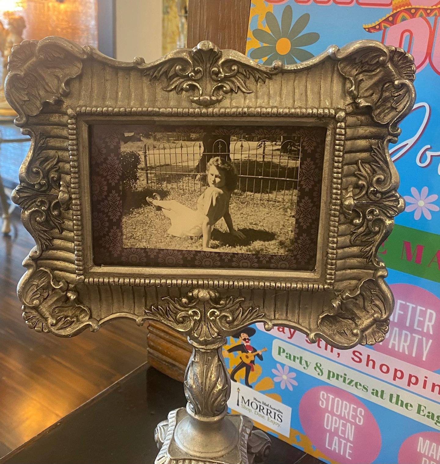 Various pictures of Gigi, throughout her life can be found throughout the store.