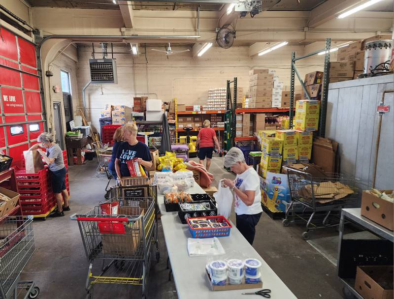 Volunteers began preparing the baskets weeks in advance as the pantry expected around 300 families to utilize the distribution.