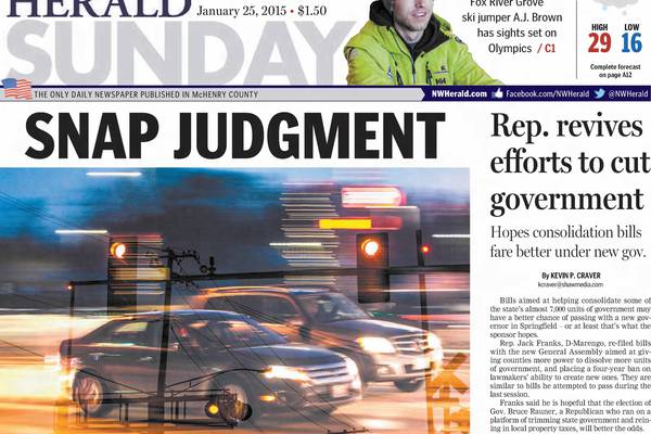 Red-light camera revenue, and using dynamite to wake up a friend: Historical covers for January 25