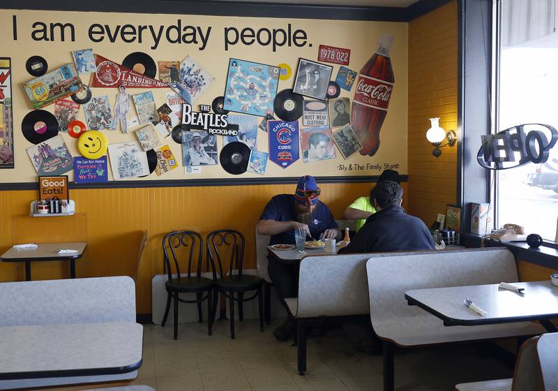 Customers enjoy their meal at Daddio's Diner Thursday, Feb. 13, 2025 in Batavia. The price of eggs has skyrocketed, affecting businesses.