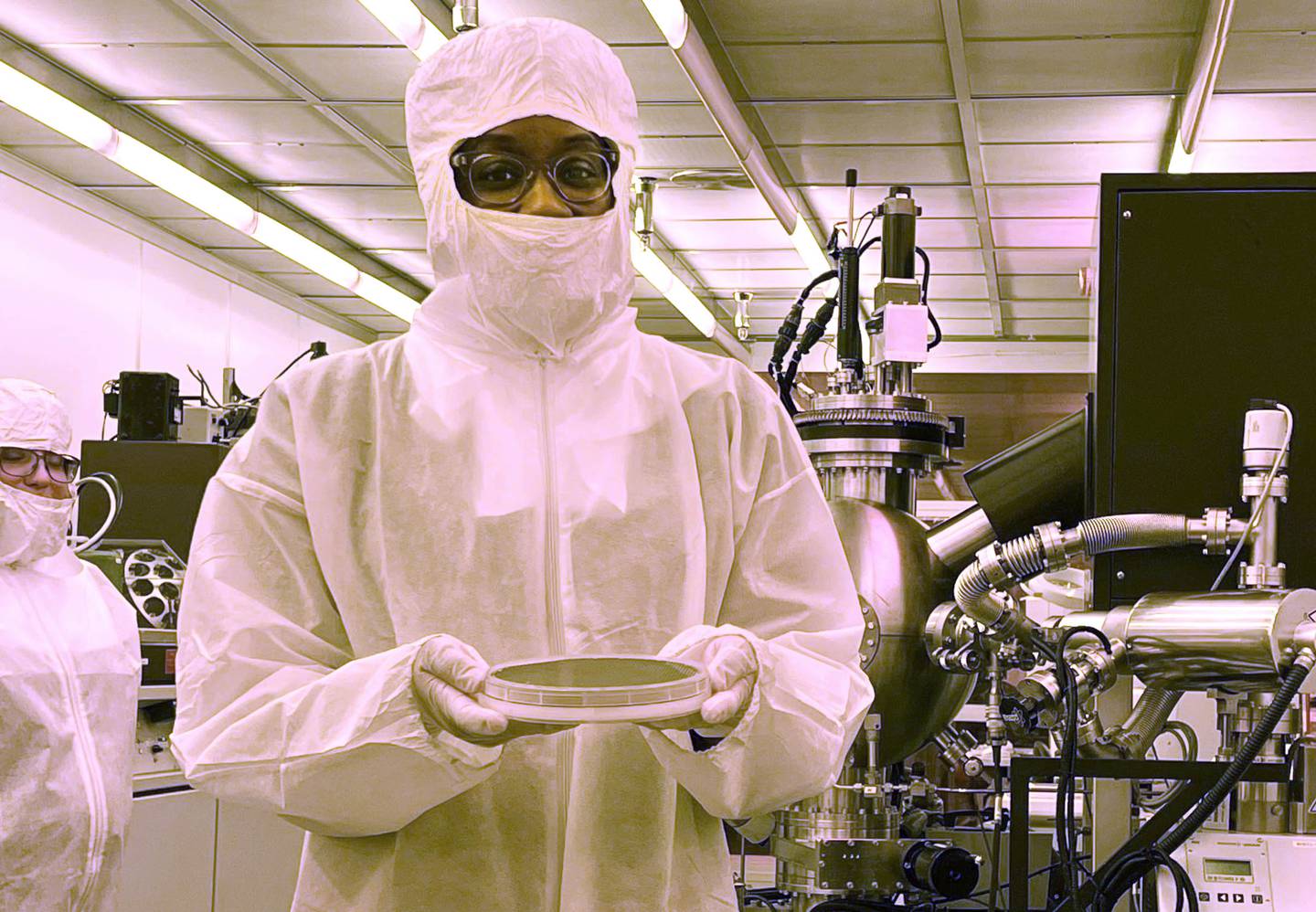 U.S. Rep. Lauren Underwood, D-Naperville, tours the semi-conductor lab Friday, Jan. 20, 2023, at the Northern Illinois University College of Engineering and Engineering Technology building in DeKalb. Underwood was visiting NIU to celebrate the university receiving $1.5 million in federal funding to upgrade its microchips manufacturing lab.