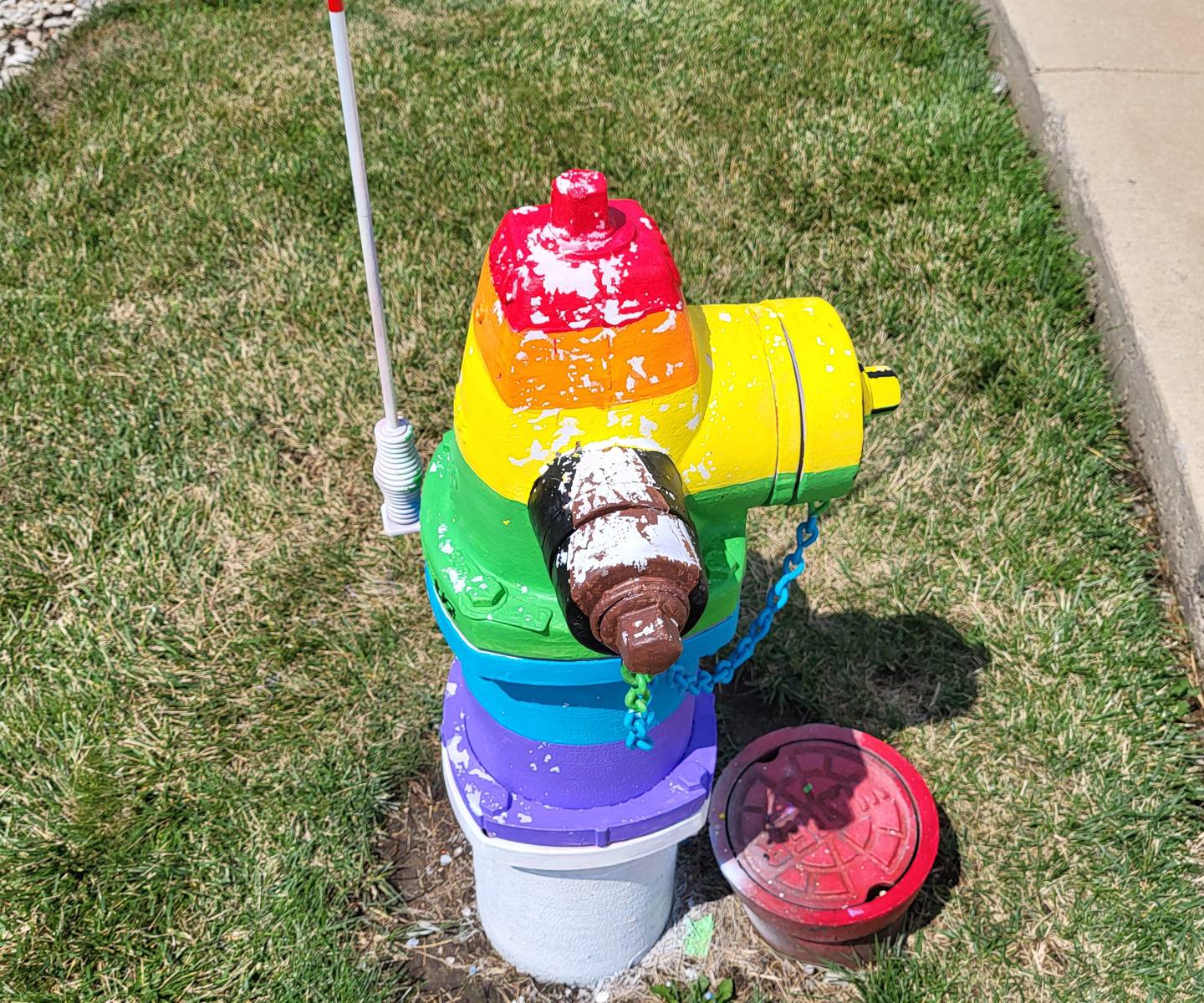 Someone scraped the paint off a fire hydrant painted with pride and transgender colors as part of the Art on Fire program in Geneva. Artist Chrissy Swanson reported it to police on Sunday, July 24, and repainted it. This was the fourth time the hydrant at State Street and Kirk Road was defaced this month.