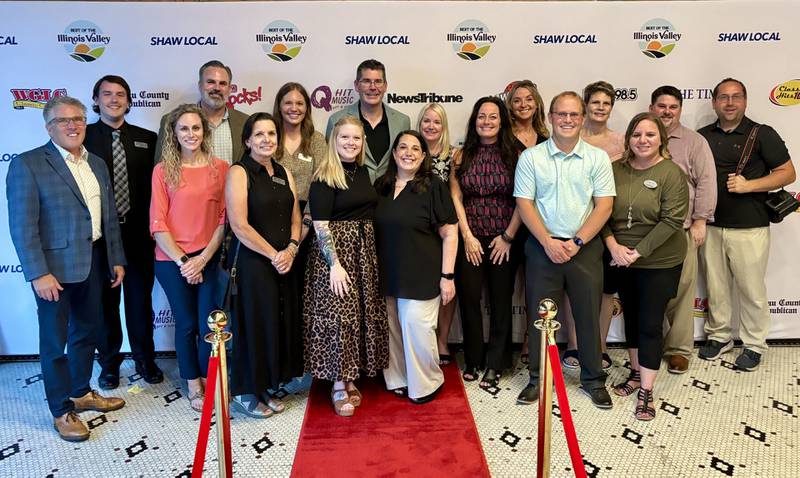 The staff of Shaw Media pose for a photo during the second annual Best of the Illinois Valley event on Thursday at the Auditorium Ballroom in La Salle.
