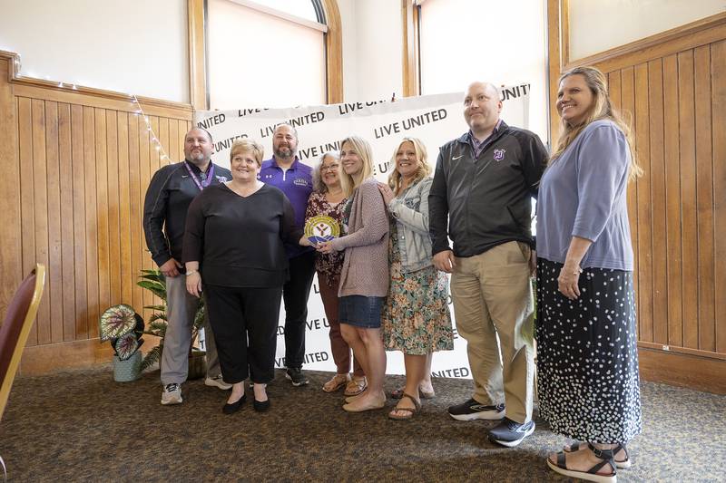 The Spirit of United Way award went to Dixon Public Schools Thursday, May 1, 2025, during the Lee County United Way campaign luncheon celebration.