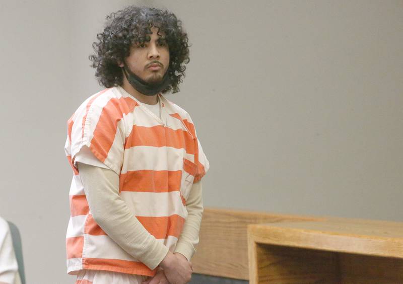 Fernando Martinez enters the courtroom on Thursday, Feb. 20, 2025 at the La Salle County Governmental Complex in Ottawa. Martinez was sentenced to 28 years in prison for an Ottawa home invasion, during which shots were fired.