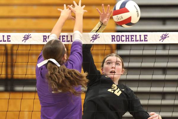 Photos: Rochelle, Sycamore volleyball meet in IHSA Class 3A regional match