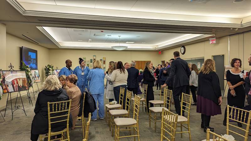 Silver Cross leadership, staff and the greater community gathered at Silver Cross Hospital in New Lenox, on Friday, Nov. 3, 2023, to celebrate Ruth Colby's life and legacy. Colby, Silver Cross' president and chief executive officer, died Oct. 15 from surgical complications. She was 69.