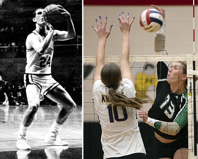 Claire Bickett has followed her dad to the state tournament experience with the Rock Falls volleyball team. It is the Rockets first state appearance in 48 years. He played for the 1986 Ohio state runner-up team.