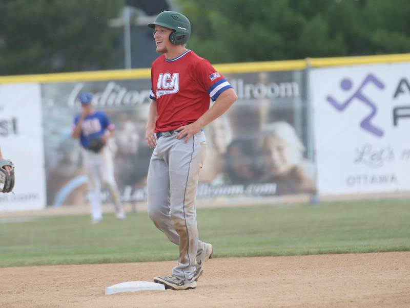 Newman's Daniel Kelly smiles during the ICA Senior Baseball All Star Game on Monday, June 30, 2025 at Schweickert Stadium in Peru.