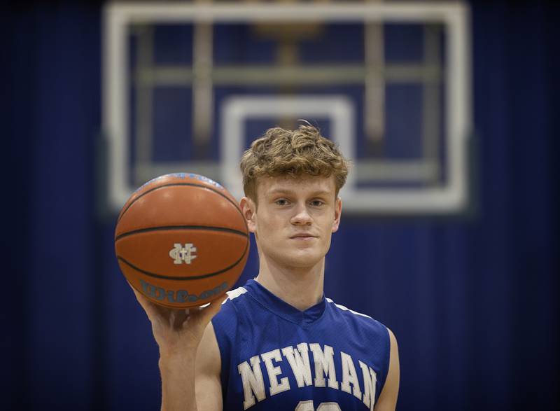 Newman’s Lucas Simpson, Sauk Valley Media boys basketball player of the year.