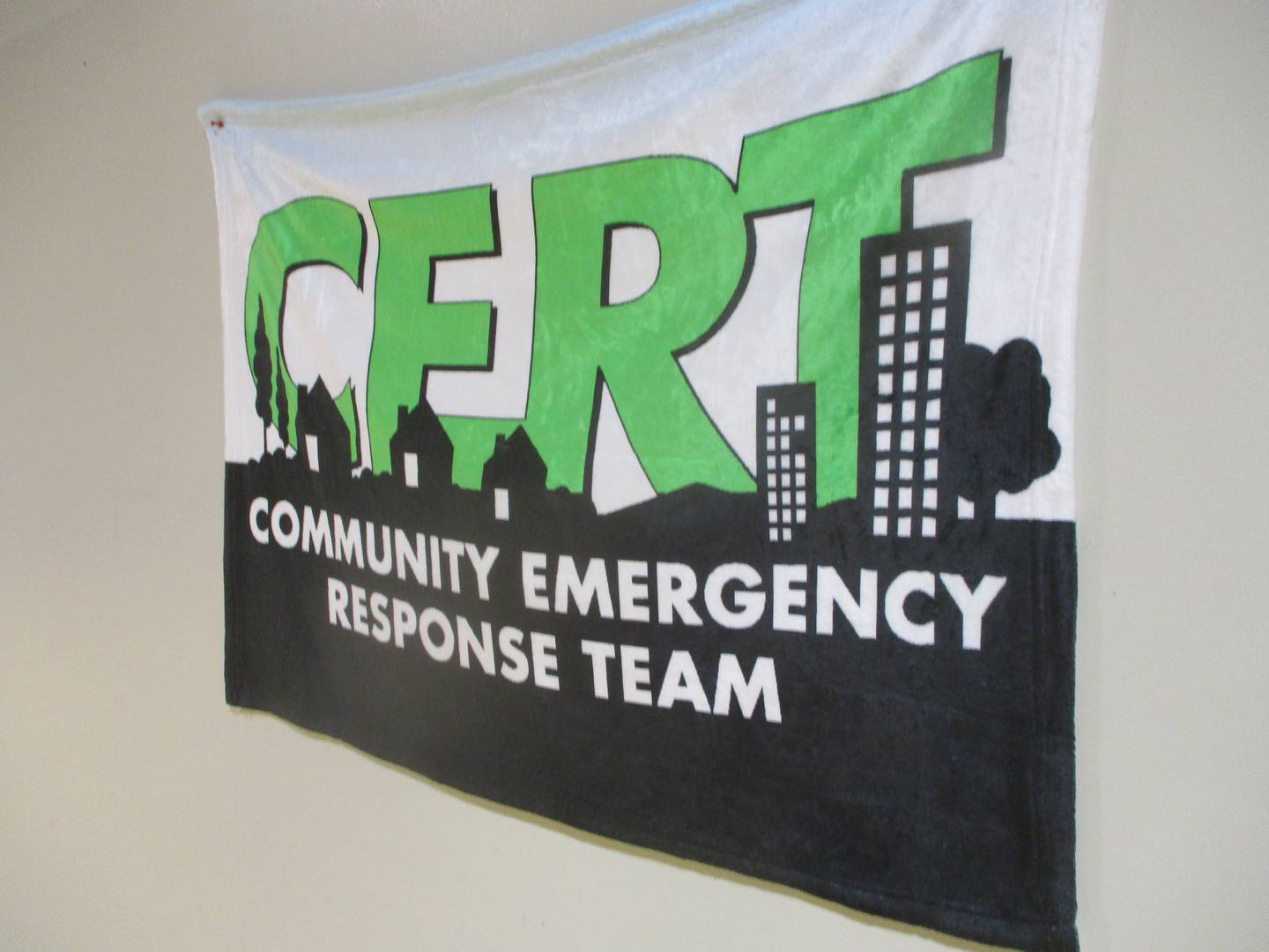 A banner spells out what CERT stands for at a May 22 event in Joliet for the Joliet Certified Emergency Response Team. May 22, 2025