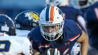 Oswego senior Dekker Zelensek embraces football late