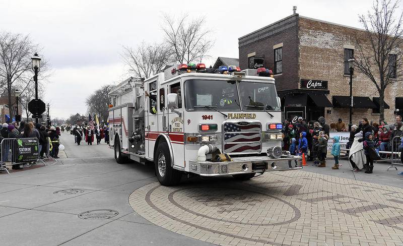 Plainfield Fire Department leads the 17th Annual Plainfield Hometown Irish Parade on Sunday, March 10, 2019, held downtown Plainfield on Lockport Street Plainfield, III.