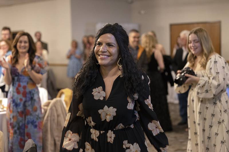 Hele Rowley is celebrated after being awarded one of the 4 Under 40 awards Friday, April 4, 2025, during Discover Dixon’s Best of Dixon gala.