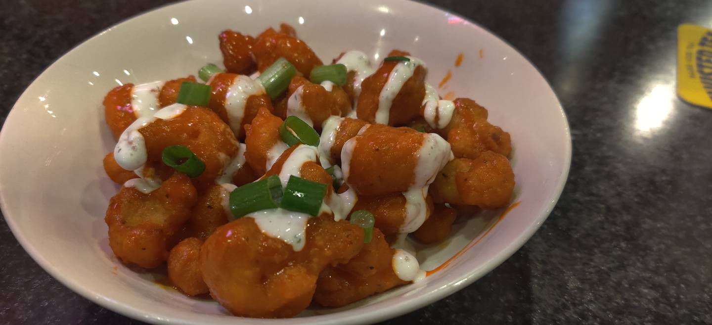The Buffalo cauliflower bites at Hometown Sports Bar and Grill in downtown DeKalb.