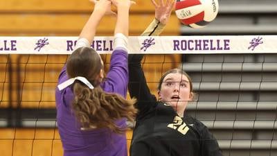 Photos: Rochelle, Sycamore volleyball meet in IHSA Class 3A regional match