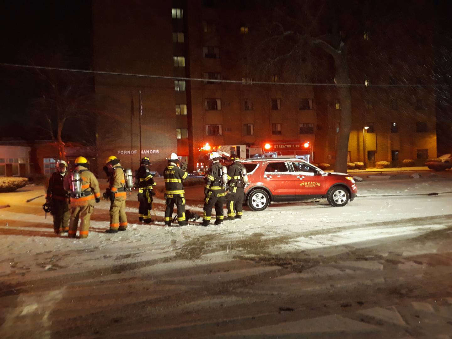 Nearly 50 residents treated at the scene of Fornof Manor fire in