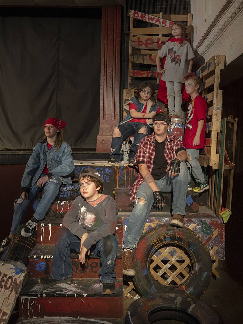The punk Herdman kids are introduced in rehearsal Wednesday, Dec. 3, 2025, at the start of PACT’s rendition of “The Best Christmas Pageant Ever.”