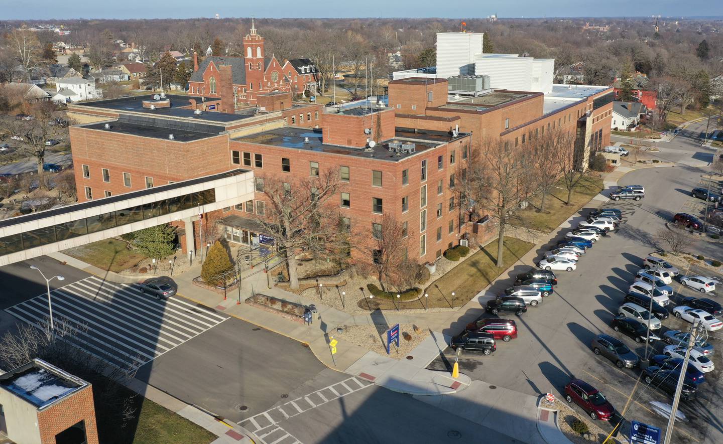 An aerial view of St. Margarets Hospital on Monday, Jan. 23, 2023 in Peru.