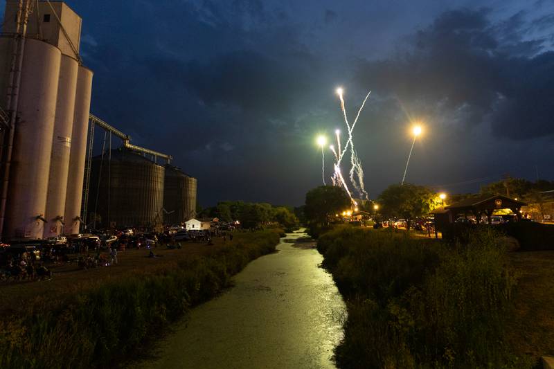 Fireworks display over Canal on Saturday, July 5, 2025 on Canal Street in Utica.