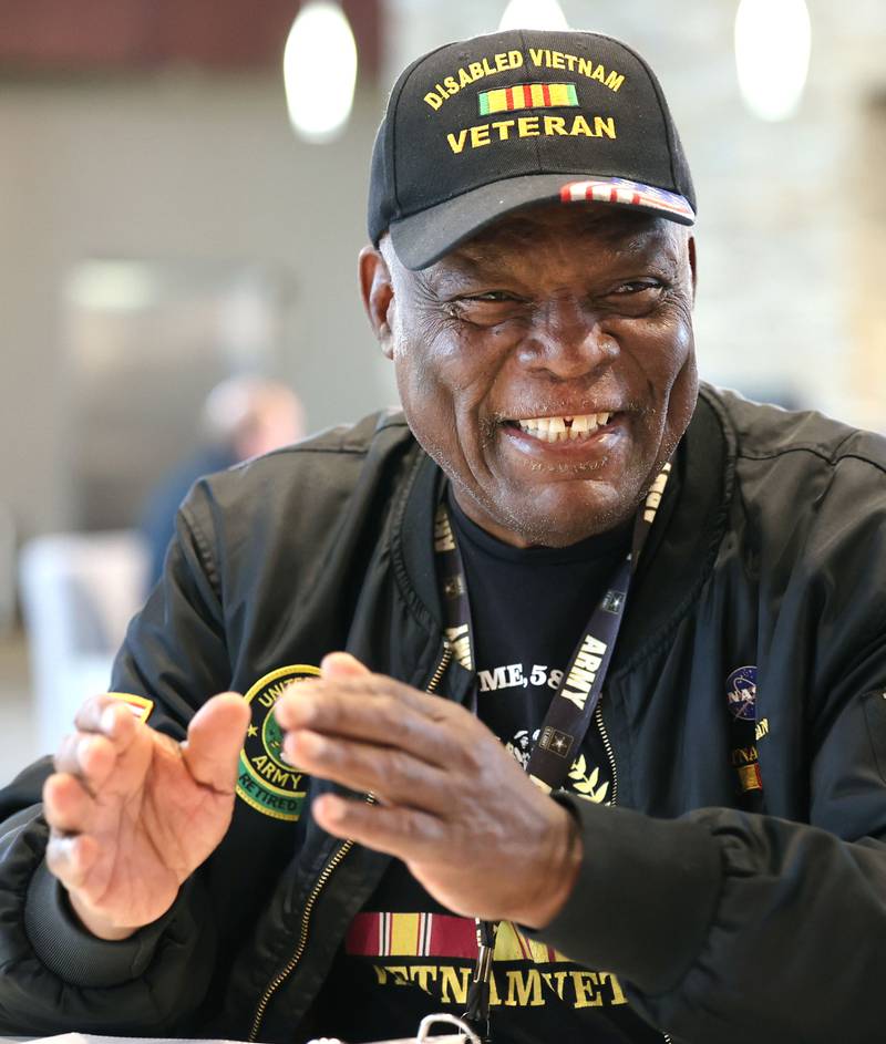 Daniel "Doc" Habeel, a U.S. Army veteran from DeKalb, recalls some of the fond memories he had growing up Tuesday, Sept. 19, 2023, at the Northwestern Medicine Kishwaukee Health & Wellness Center in DeKalb. In addition to serving in the Army during the Vietnam War, Habeel along with his late wife Arnetha Gholston-Habeel, opened a veterans center in Chicago when they resided there.