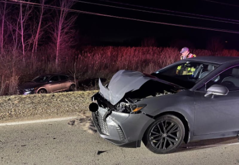 Three people were taken to a local hospital following a vehicle crash near Pingree Grove in Kane County on Dec. 23, 2025.
