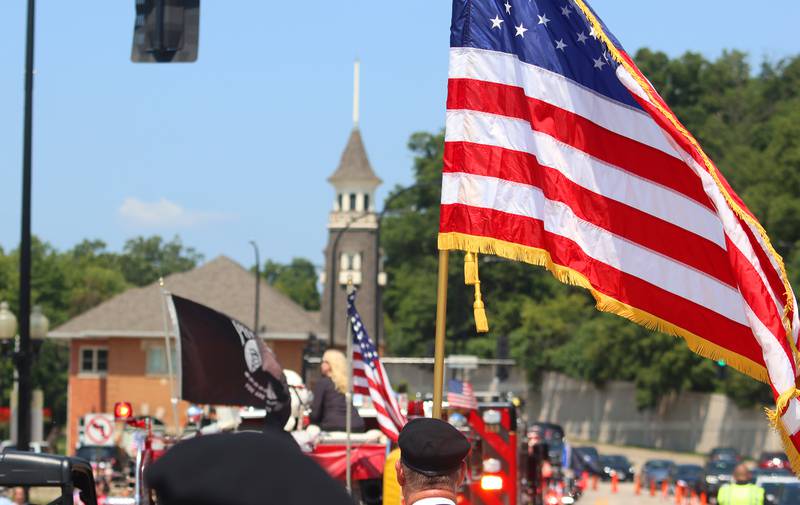The Founders’ Days parade makes its way along Route 62 in Algonquin Saturday.
